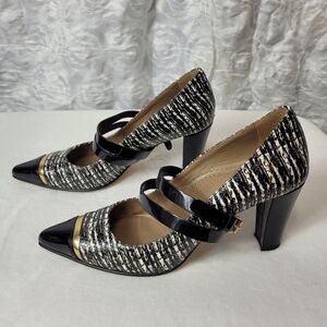 Anyi Lu Black and White Heels